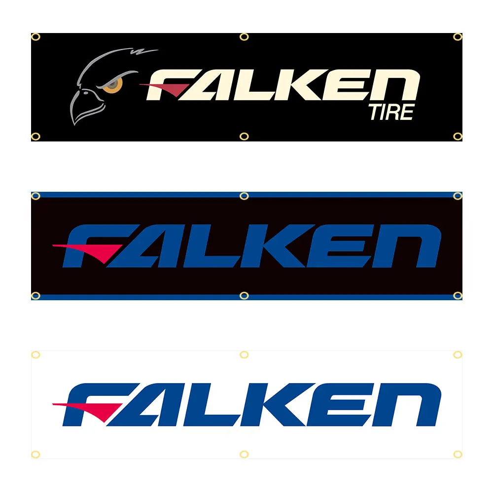 60x240cm Falkens Tire Flag Racing Car Banner Tapestry Polyester Printed Flag Garage or Outdoor For Decoration