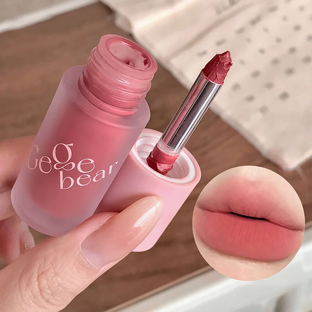 Gege Bear スムーズ多目的クリーム拡張カラーブラッシュアイシャドウ色あせしにくいヌードマットベルベットリップグレーズ