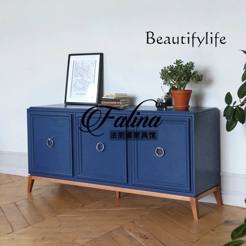 

aQ WW French Entrance Cabinet, Facing The Door, Solid Wood Living Room, Extremely Narrow And Ultra-thin American Shoe Cabinet