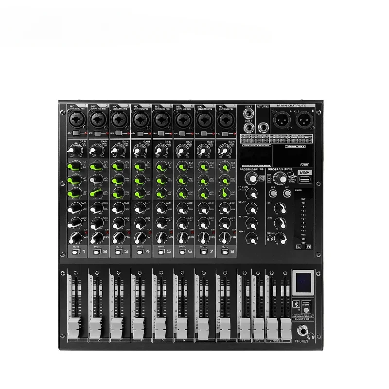 Channel  Audio Mixer With Reverb Effect  5.0 USB Mixer USB For Karaoke  Recording Microphones