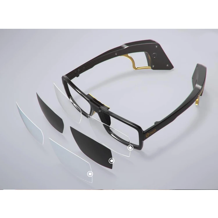 Custom Hiidii Unisex Smart Glasses  Blue Light Free Hand Switchable Clear Video Computer Lenses Camera for VR Hardware