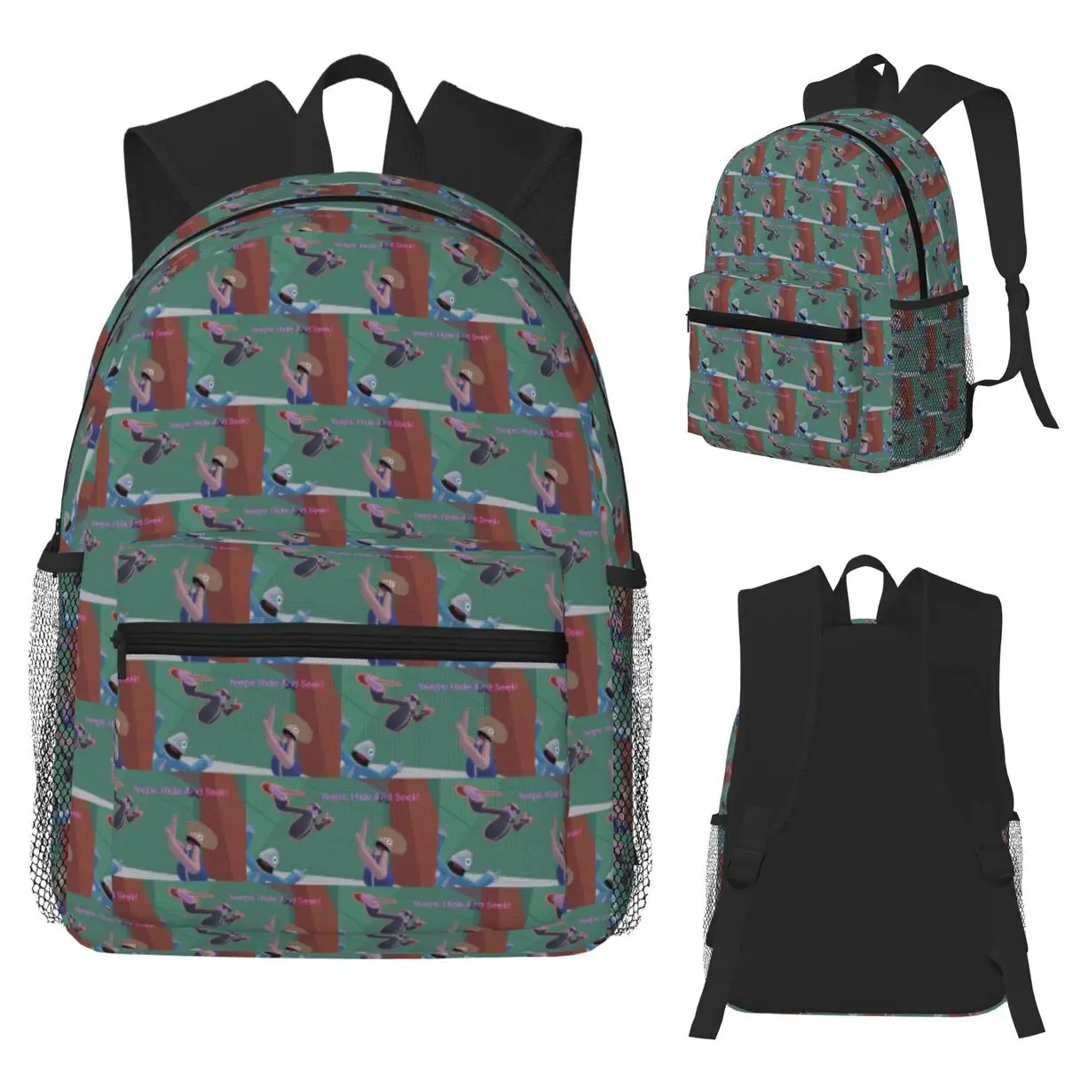 

Yeeps Hide And Seek Student Backpack School Bag Hiking Travel Daypack for Boys Girls Fashion Bookbag Shoulder Bags