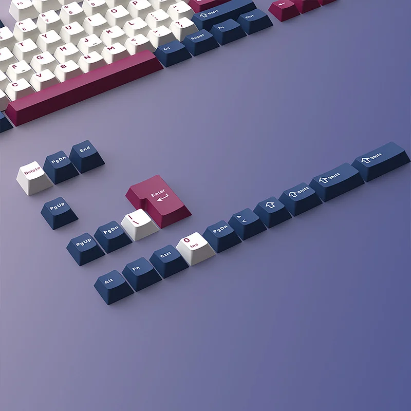 DIY لوحة المفاتيح الميكانيكية Keycap Mecha Color Scheme - White Double Shot PBT Cherry Keycap Set Key & Chron