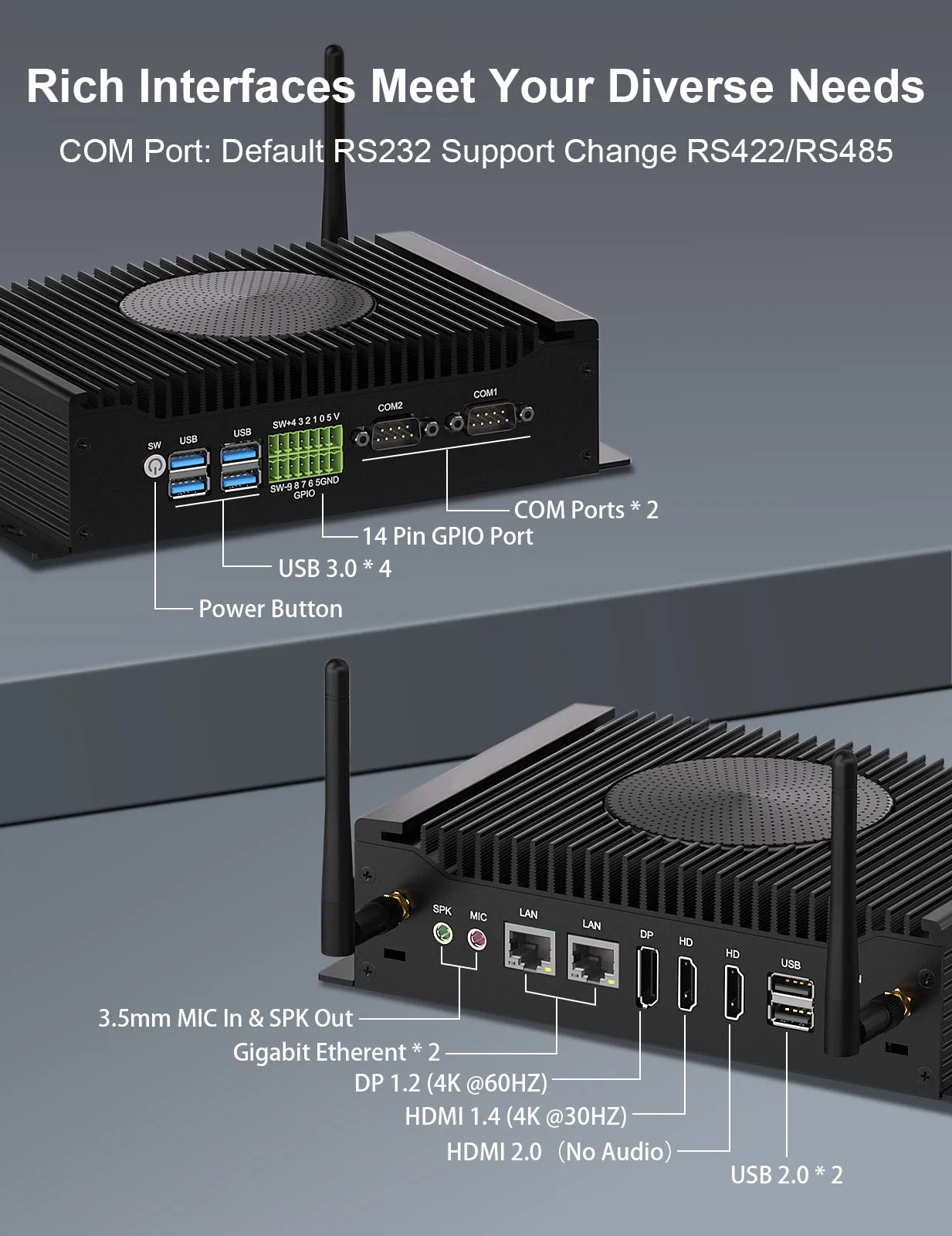 HYSTOU refrigeración caja de ordenador industrial ventilador compacto Mini PC modelo Extreme Windows 11 Intel Core CPU i5 10210U envío gratis