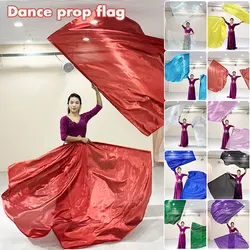1Pcs 140x140cm Elegant Dance Fan With Telescopic Sticks Flag Sports Events Dance Props Festival Church Performance Costume