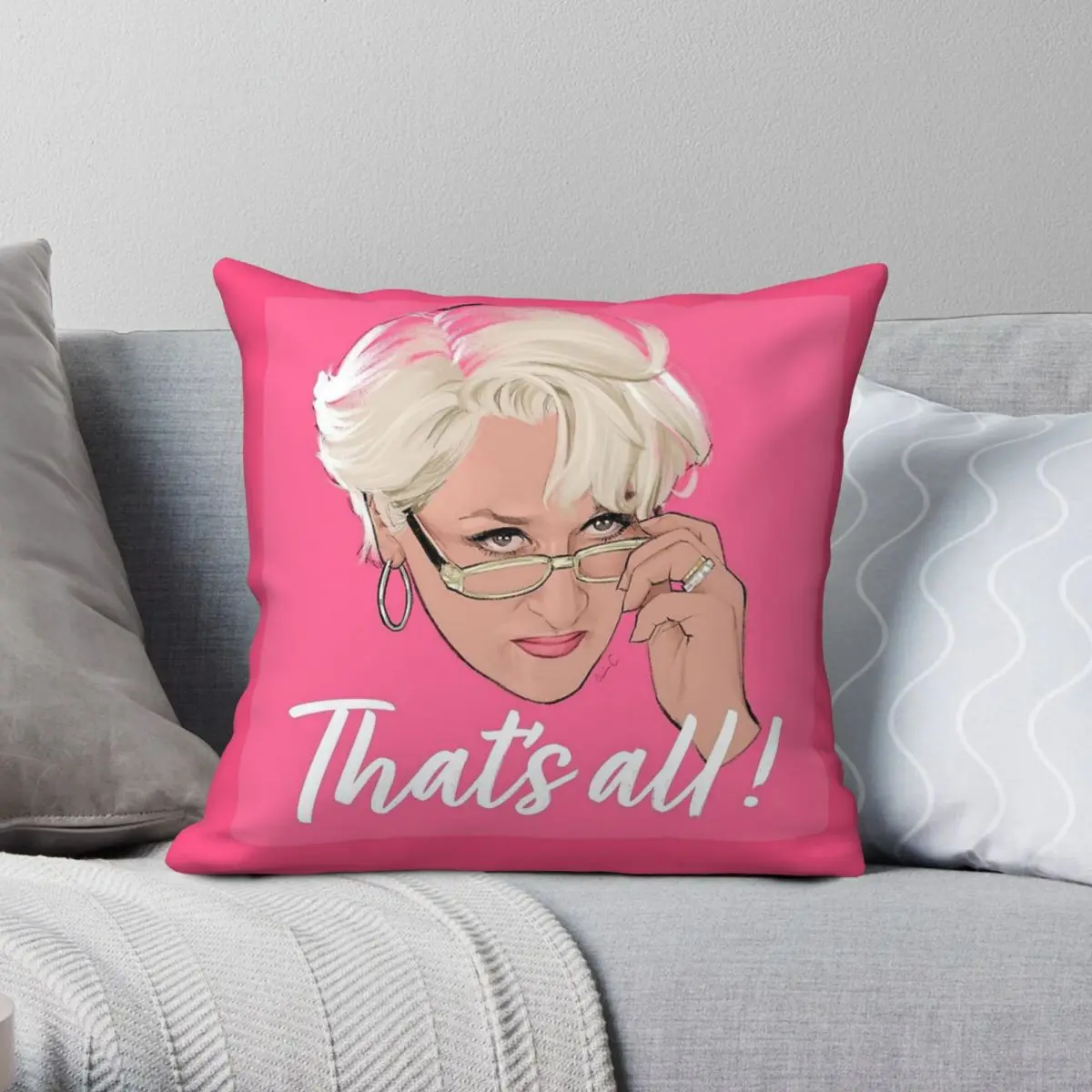 The Devil Wears Prada Miranda Priestly Pillowcase Polyester Linen Velvet Pattern Zip Pillow Case Sofa Seater Cushion Cover 45x45