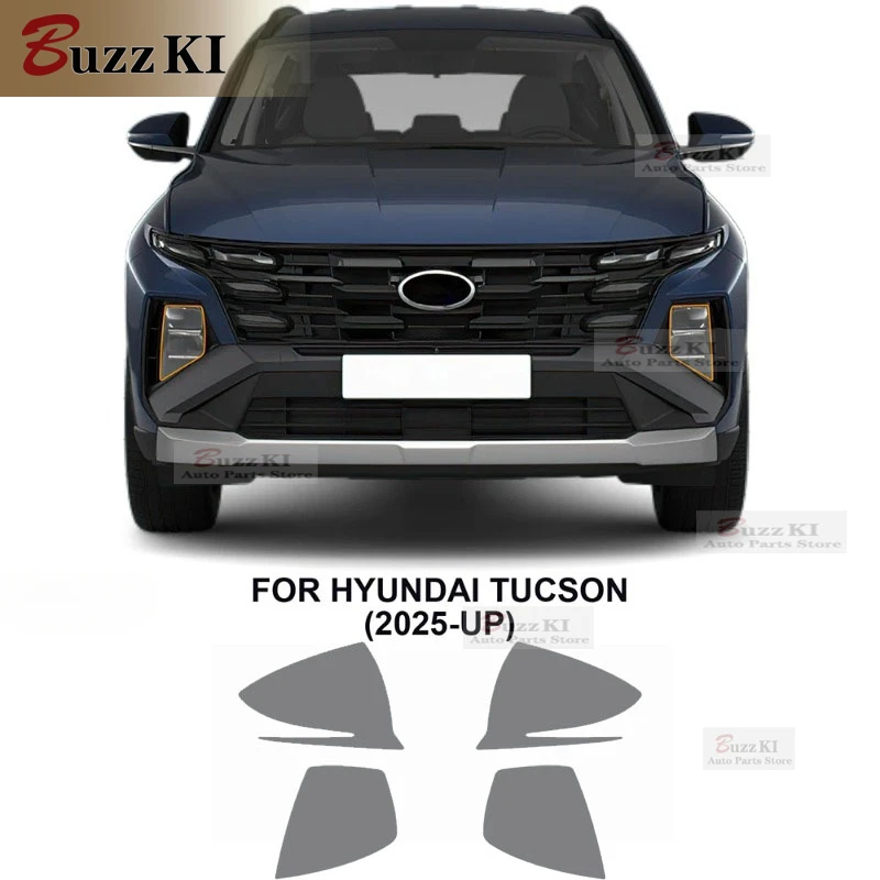 لشركة هيونداي توكسون N Line 2025 سيارة العلوي الرؤية الخلفية B C أعمدة Precut ملصق الطلاء طبقة حماية المضادة للخدش بولي TPU واضح B