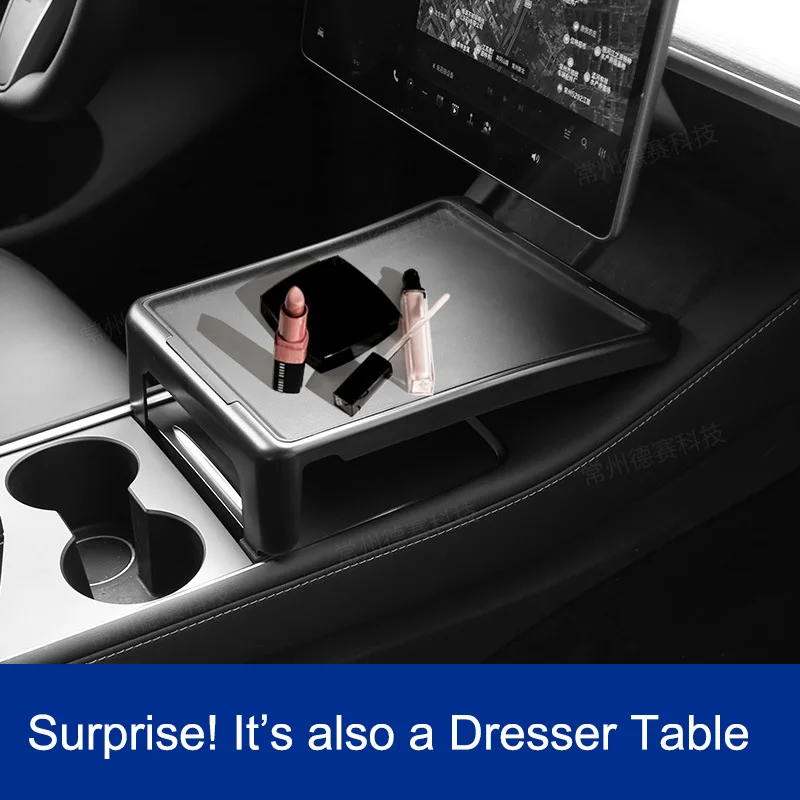 For Tesla Model Y 2024 Food Tray Desk Central Console Drink Coffee Dining Table Model 3 StandMat Organizer Storage