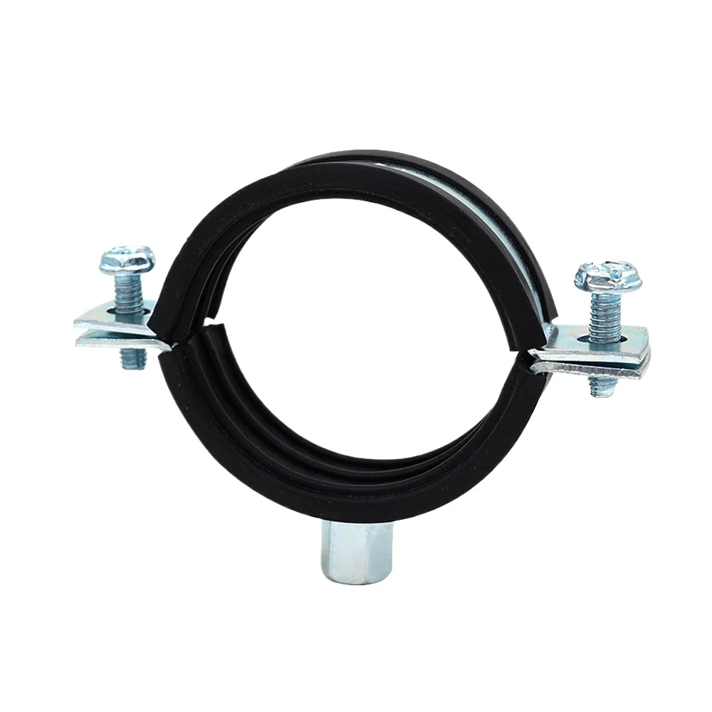 Heavy Duty 10-350mm Tube OD M8/M10 Female Pipe Clamp Galvanized Iron Bracket Support Hanger Fixed Plumbing Water Home Garden