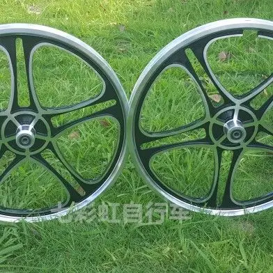 Zestaw kół rowerowych ze stopu aluminium dla dzieci, zintegrowane obręcze, rower składany, hamulec tarczowy, 20-calowa piasta koła ze stopu aluminium z hamulcem tarczowym.