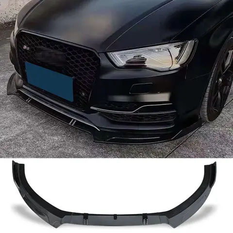 Audi S3 A3 Front Bumper Spoiler Lip Carbon Surface Protector iRAMDSE