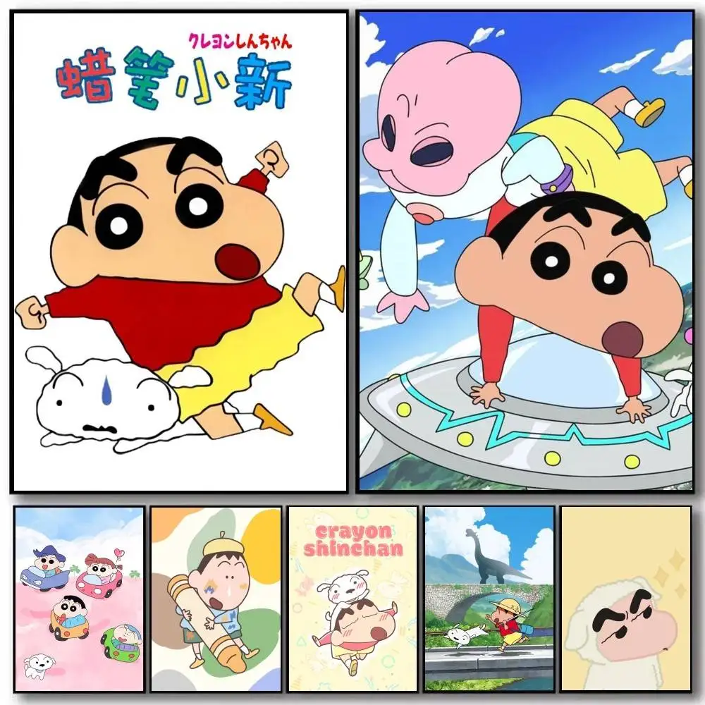1pc Anime C-Crayon S-Shin-chan Poster Art With Prints Home Bedroom Living Room Decoration Gift