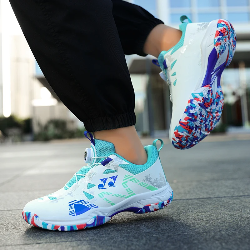 Sepatu Badminton Anak Laki-laki Perempuan Sepatu Badminton Voli Sepatu Olahraga Latihan untuk Pelajar Pria Wanita Sepatu Tenis Jaring