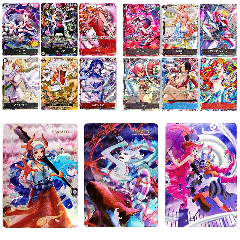 Diy Homemade One Piece Anime Nami Luffy Nico Robin Hancock Shirahoshi Anime Character Collection Flash Card Cartoon Toys