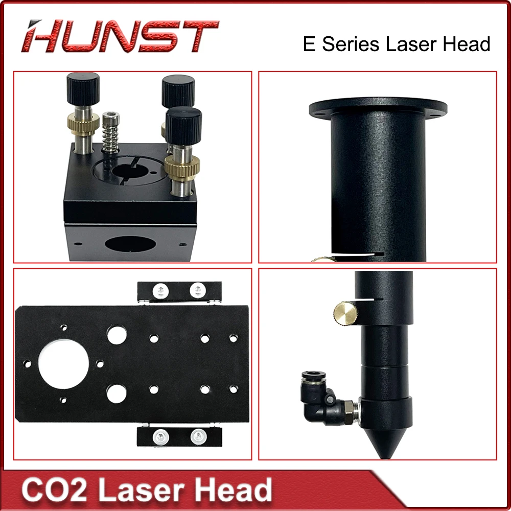 HUNST CO2 Laser Head E Series D20mm FL50.8&63.5&101.6mm Adapter Lens 25mm For Laser Engraving Machine