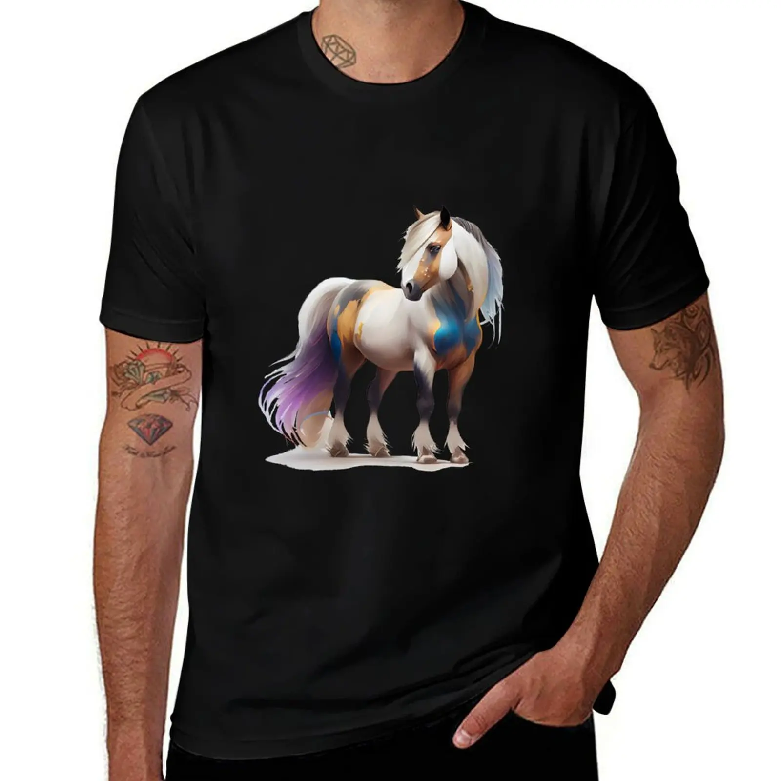 

Colorful Norwegian Fjord Horse - Horses 1 T-Shirt printed t shirts for man t shirts for man pack white T-Shirt