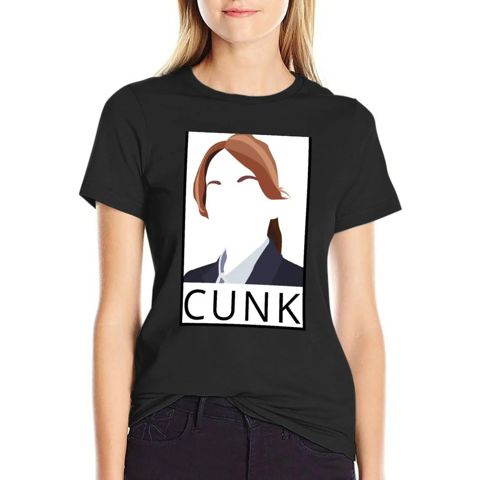 Cunk T-Shirt Female clothing cute clothes oversized Summer Women's clothing