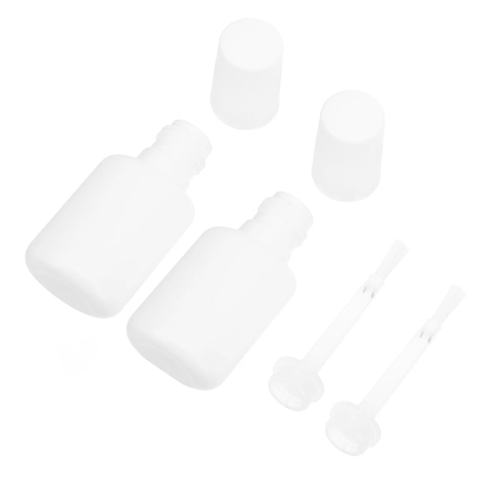 11Pcs 10Ml Empty Nail Bottles Clear Plastic Reusable Containers with Brush for Nail Polish Cuticle Oil Gel Manicure Travel