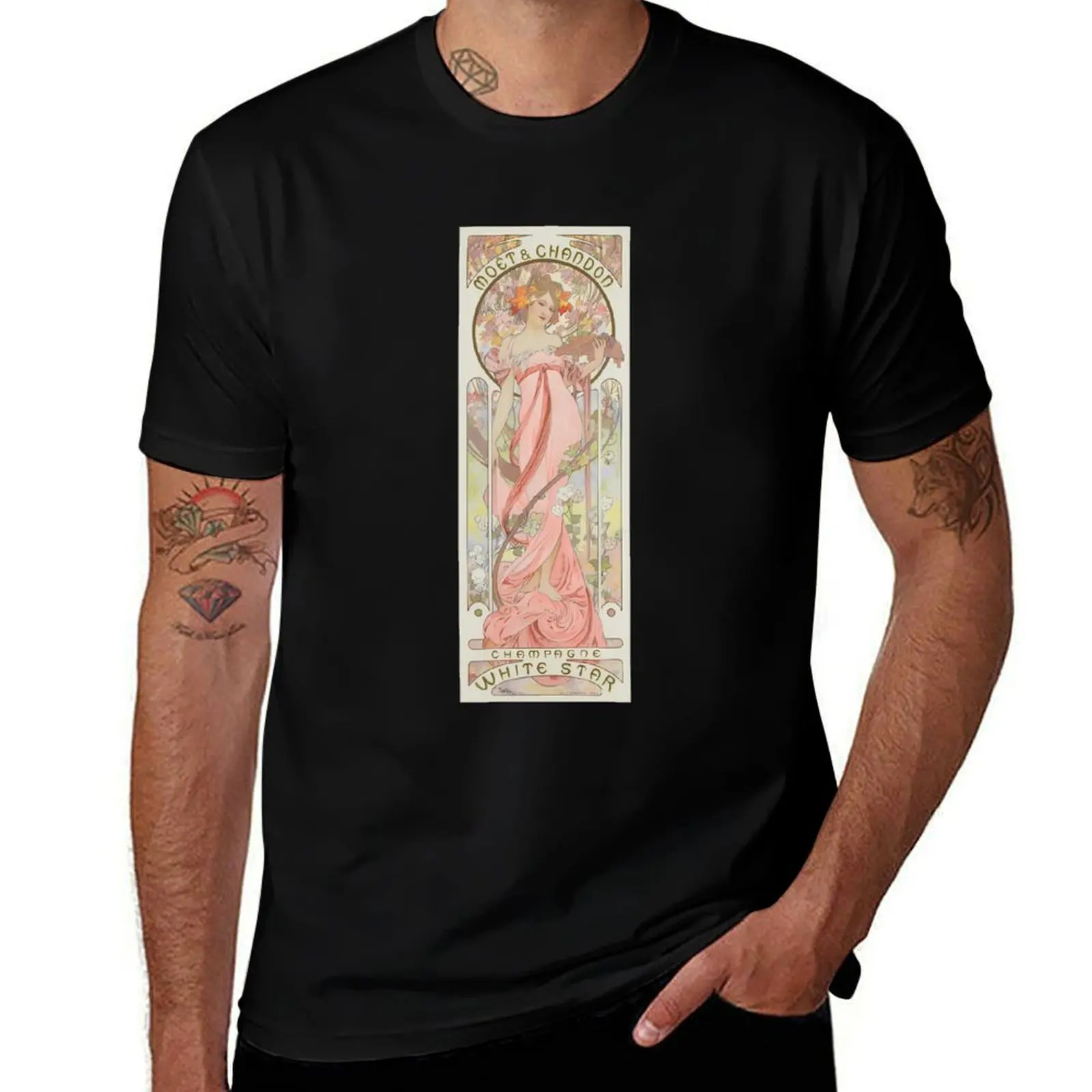 Alphonse Mucha1\t T-Shirt Stain Resistant Casual Tee T-Shirt