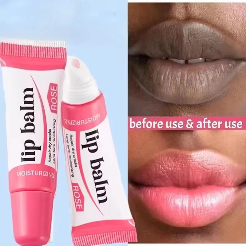 Remove Dark Rose Lip Balm Serum Lighten Melanin Lip Mask Exfoliating Fade Lip Lines Dead Skin Nourishing Repair Lip Care Makeup
