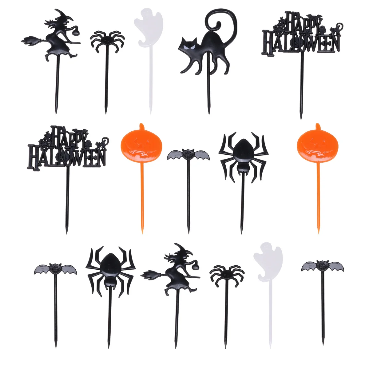 40 قطعة الخفافيش اليقطين الساحرة يختار هالوين حفلة كب كيك كعكة الفاكهة القبعات العالية ديكور المطبخ برواري لوازم يختار الهالوين