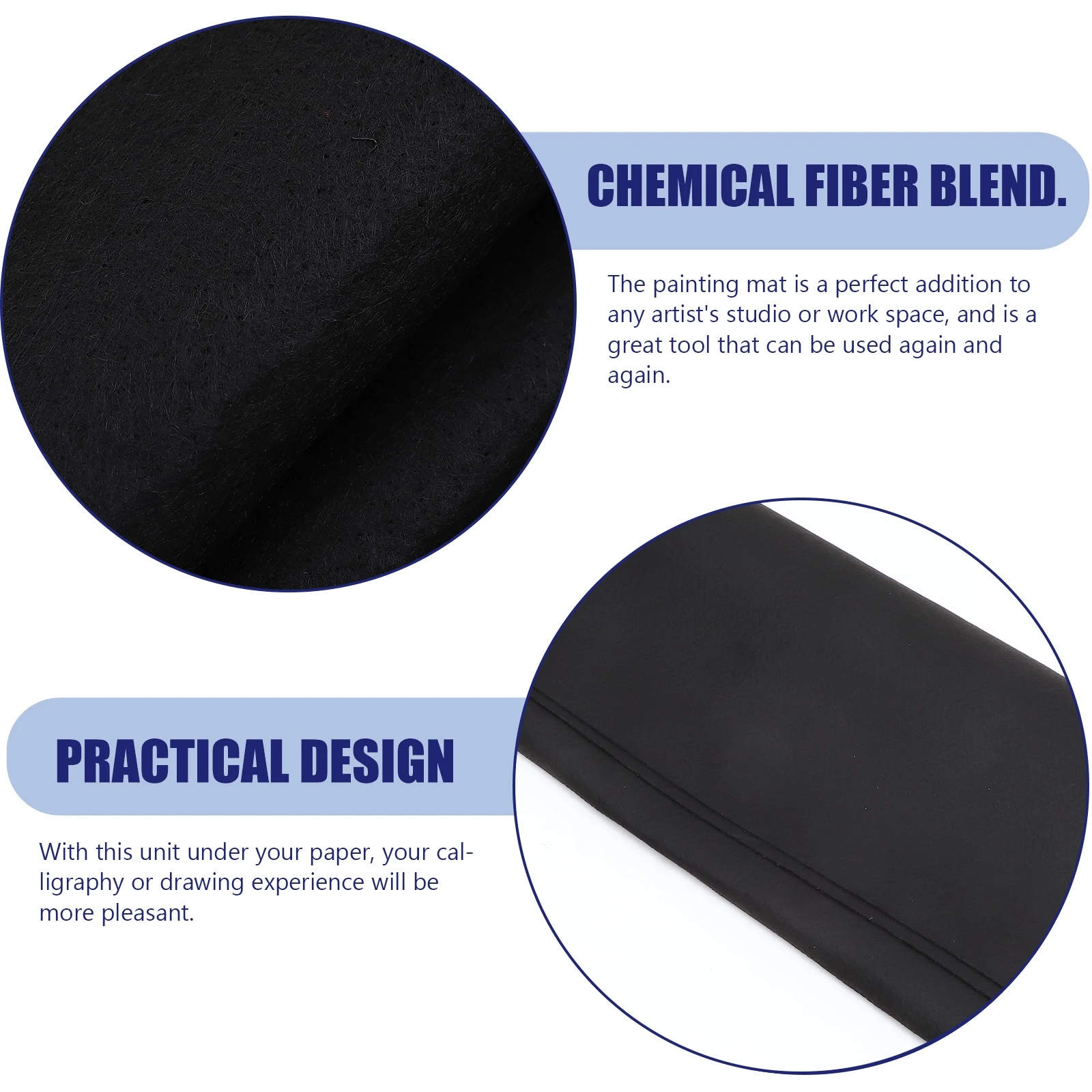 

Black Felt Mat Calligraphy Wool Pad Place Mats for Table Caligraphy Chinese Desk