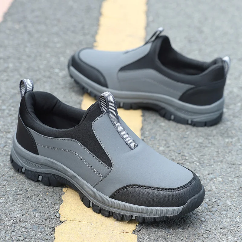 Men's Non-slip Casual Sports Shoes Wear-resistant Hiking Shoes Outdoor 2025 Fashion Comfortable Flat Walking Shoes for Men