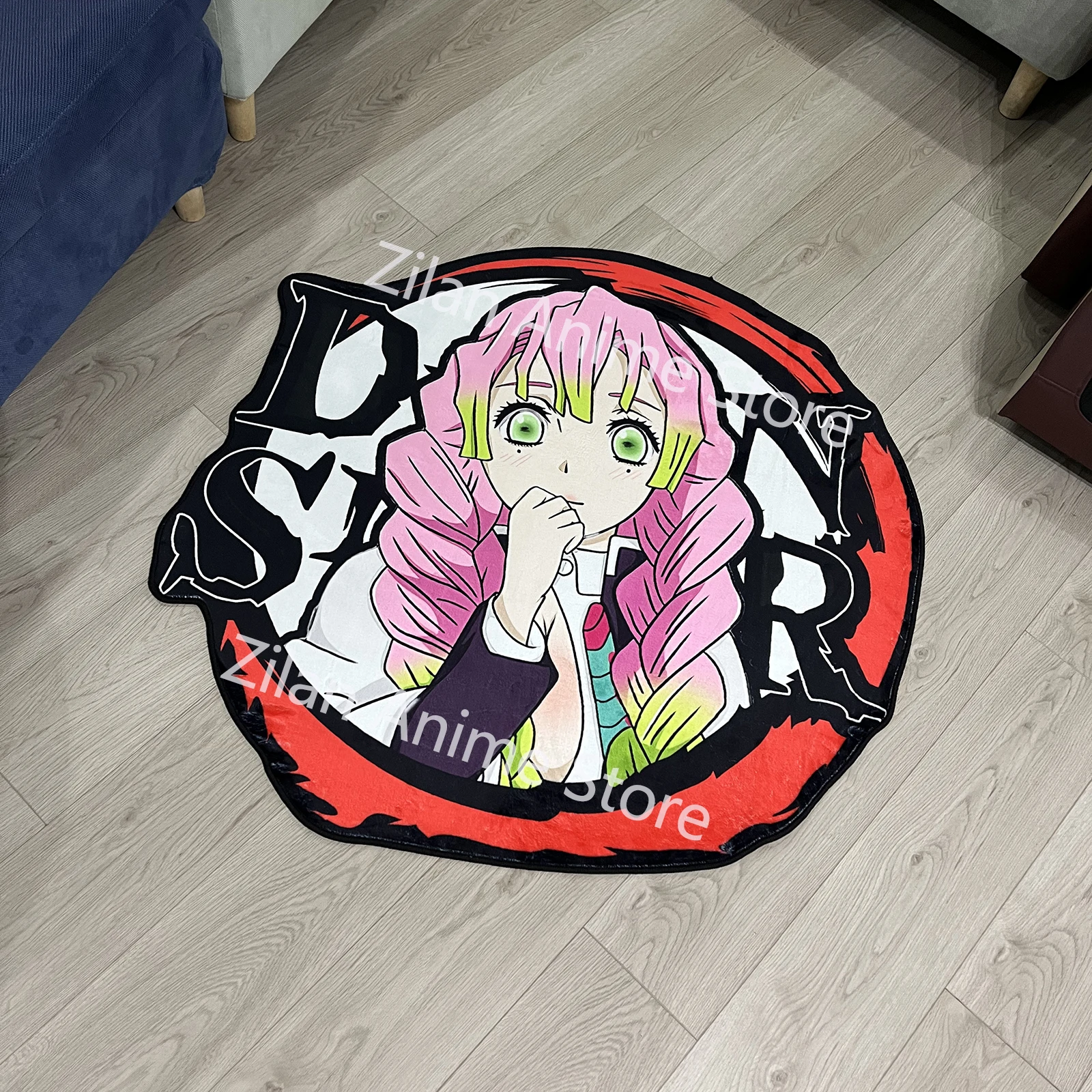 Customization Irregular Anime Rugs Demon Slayer Kanroji Mitsuri Cartoon Handmade Carpet Area Rug for Home Decor