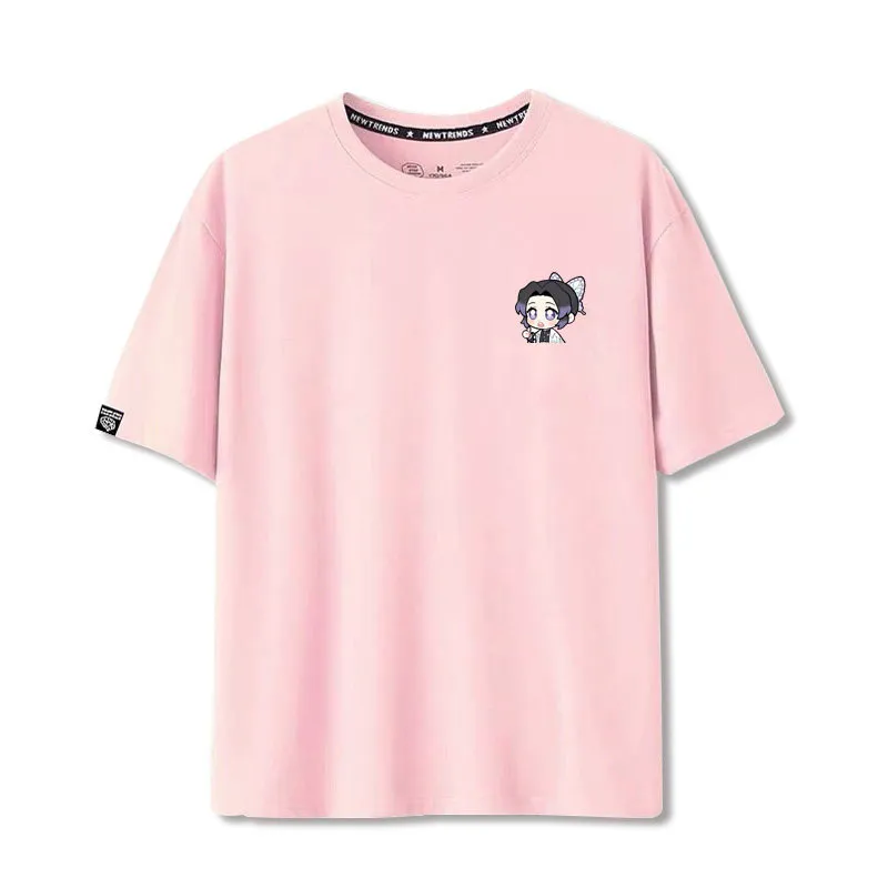 

Ghost Killing Blade Q Version Head Cartoon Pattern Anime Peripheral Printed Men's and Women's T-shirts New Fashionable T-shirts