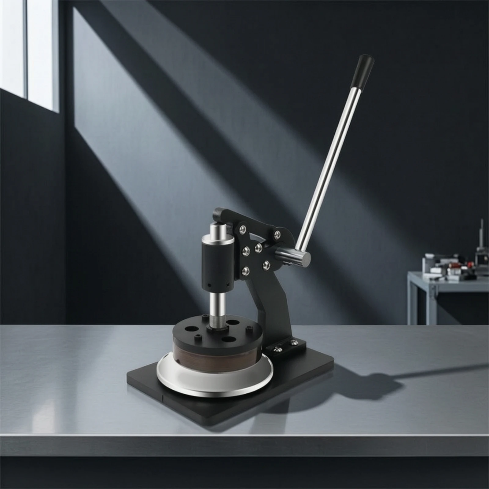 Manual Sample Cutter with Lever Precision Circular Sample Cutter Tool Round Sturdy for Professionals, Laboratories, Workshops