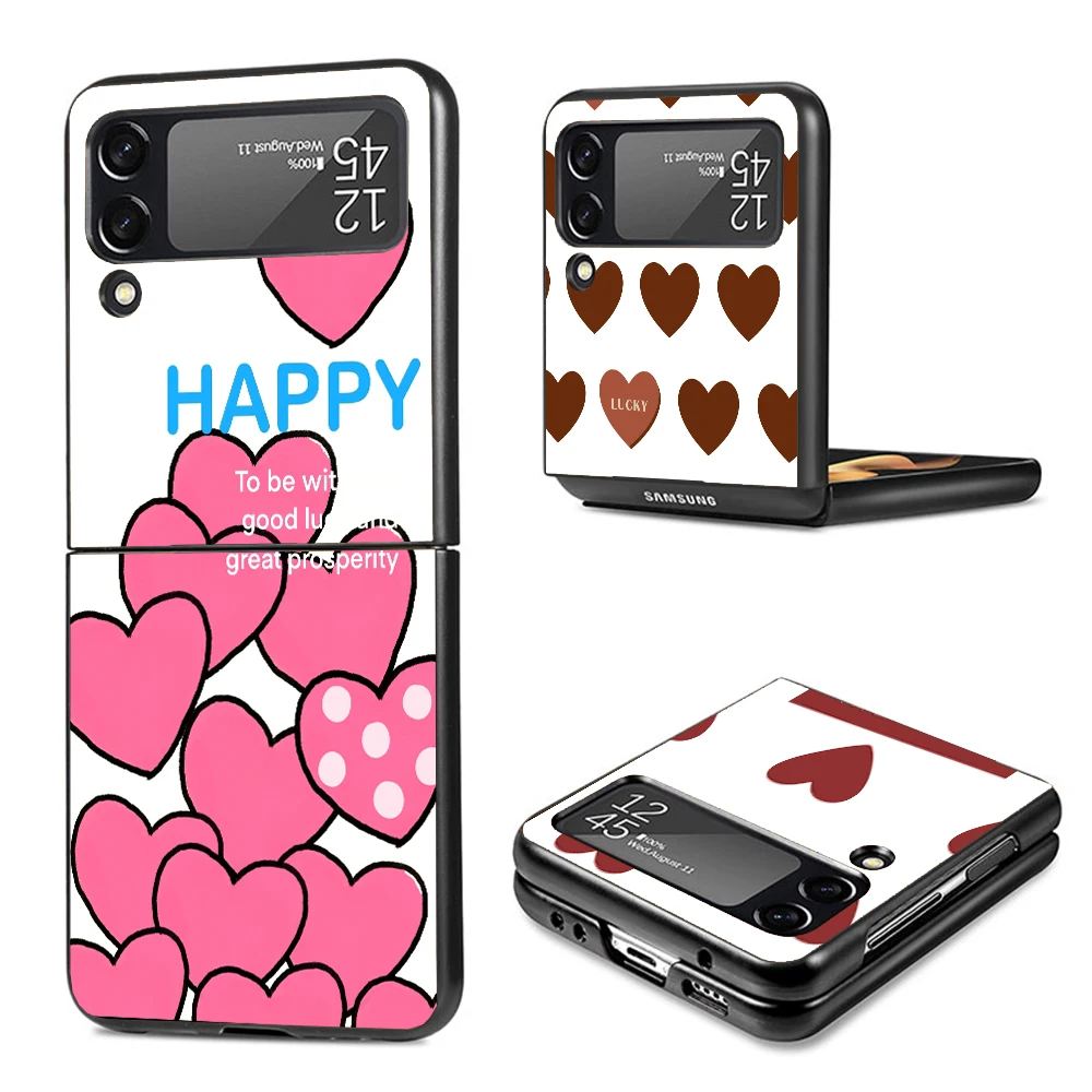 Love Heath Hard PC Back Phone Case for Samsung Galaxy ZFlip 6 5 Z Flip 4 ZFlip6 Z Flip6 5G ZFlip4 Flip3 Zflip5 Cover Galaxy ZFli