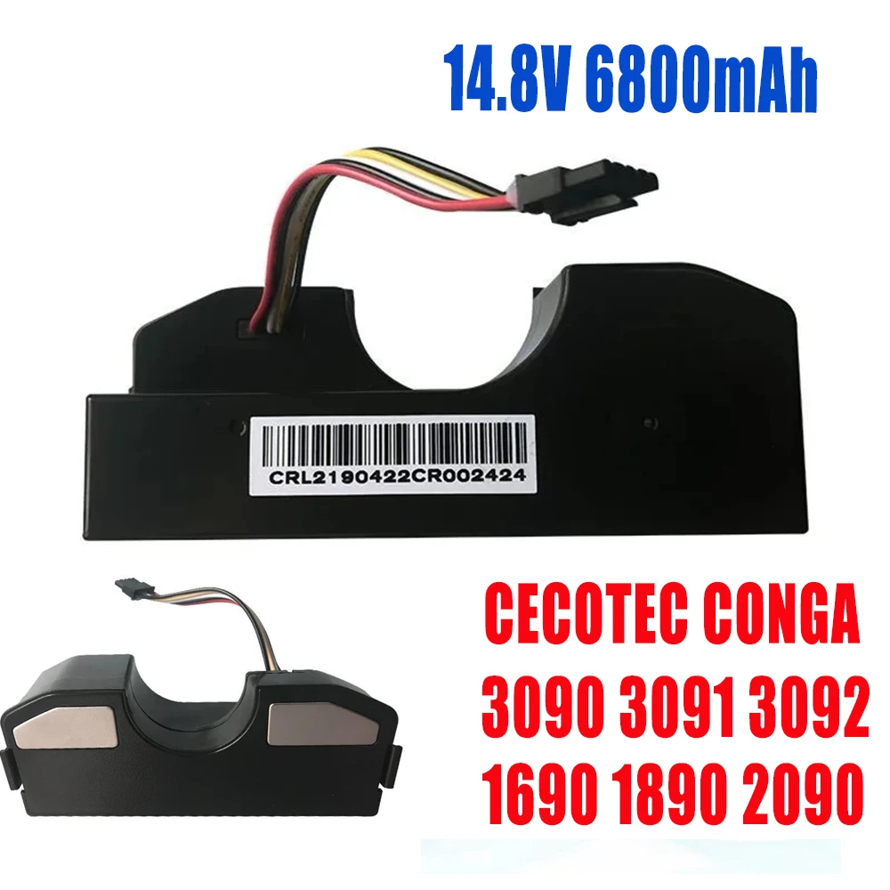 

CECOTEC CONGA 3090 3091 3092 1690 1890 2090 Robot Vacuum Cleaner Battery Pack Replacement Accessories 14.4 Volts 12800mAh