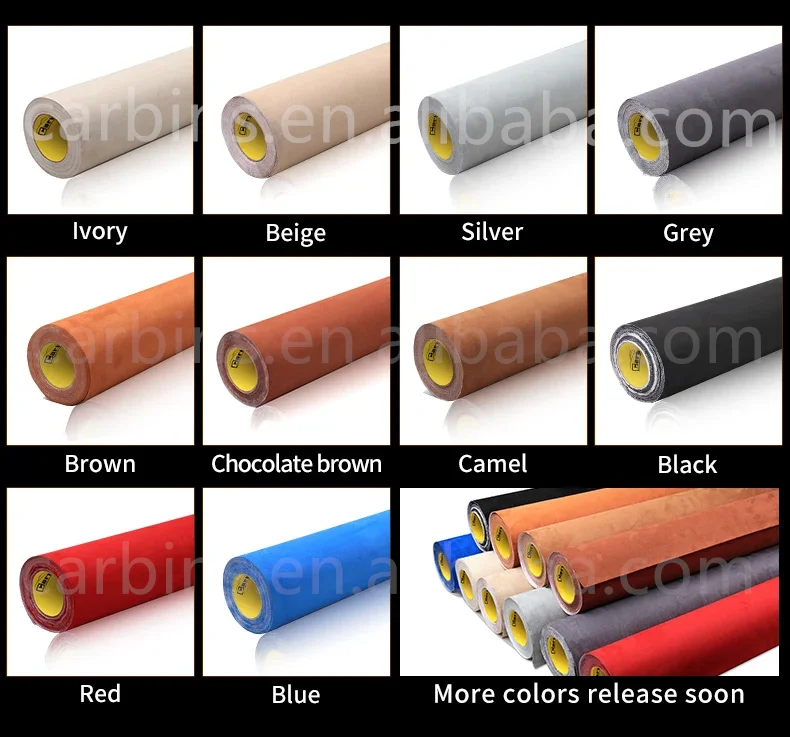 Carbins AS142 Series Self-Adhesive Suede Fabric Wrap for Car Interior Multiple Colors Available