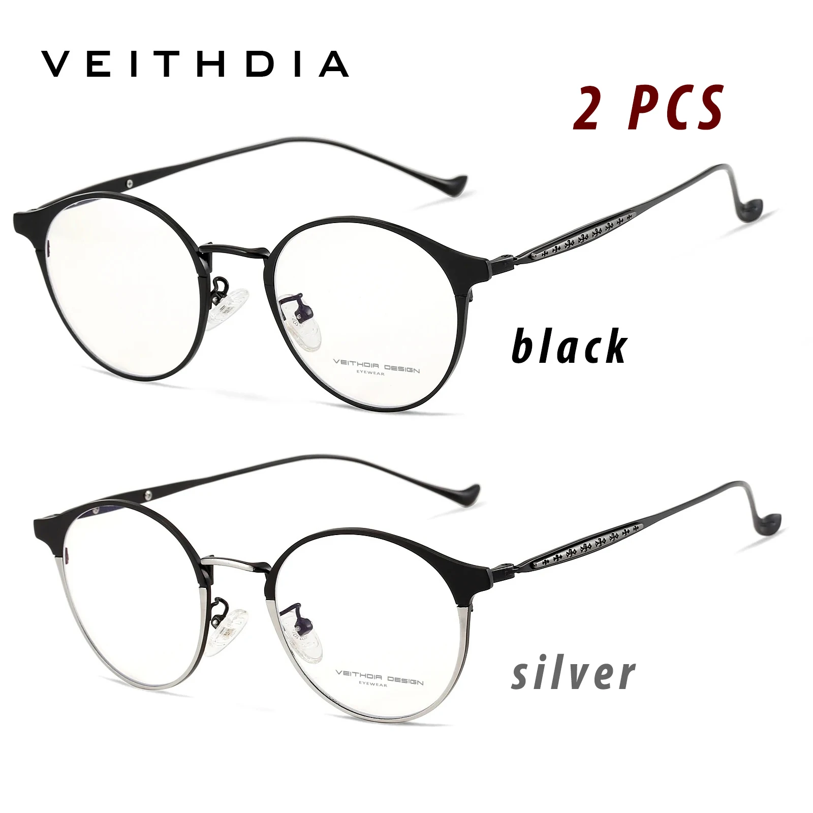 

Очки VEITHDIA, новинка, круглые, деловые, для компьютера, с защитой от синего света, винтажные, для чтения, VD80060