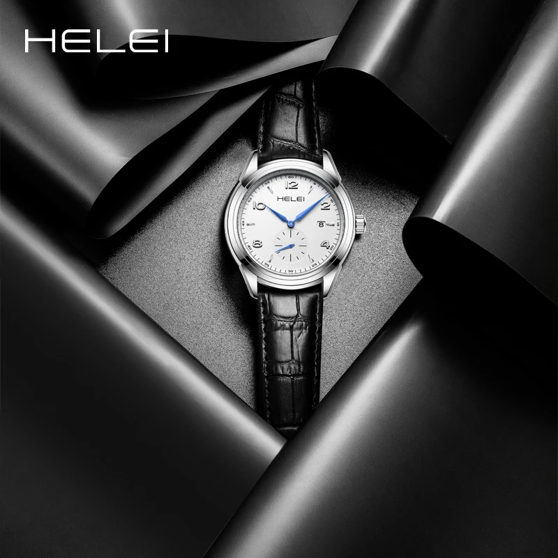 HELEI2024 reloj de cuarzo para hombre, cronógrafo de lujo, ligero y a la moda, serie jazz, multifunción, novedad
