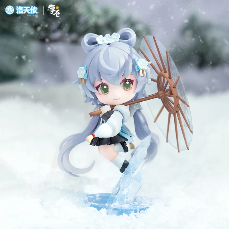 Luo Tianyi Pear Blossom Snow Q Version Figure Official Licensed Anime Peripheral Desktop Decorative Piece Model Doll Charming