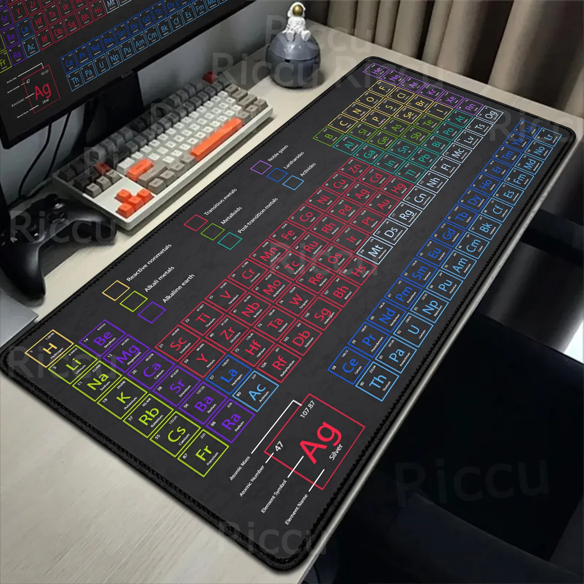 90X40cm Anti-slip Mousepad Gaming Keyboard Desk Mats PC Gamer Rubber Mausepad Large Periodic Table of Chemical Elem HD Mouse Pad