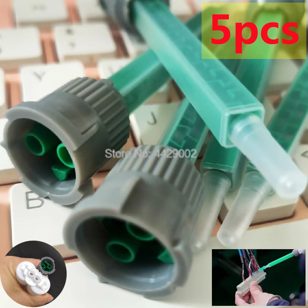 5 Stück statische Mischrohre, 1:1 statischer Mischer, 2-Komponenten-Epoxidharz-Mischdüsen, Bigbong Epoxidharz-Mischrohr-Werkzeug für 50 ml 1:1 AB-Klebstoffe – Detail 6