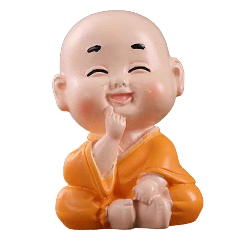 Indoor Use Outdoor Use Resin Crafts Miniature Monk Statue Peaceful Atmosphere Premium Resin Material For Flower Pots