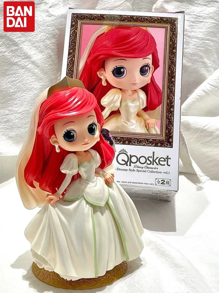 Bandai – figurine originale Qposket Disney princesse, blanche-neige, aurore Alice, jouets d'action pour garçons et filles, modèle cadeau