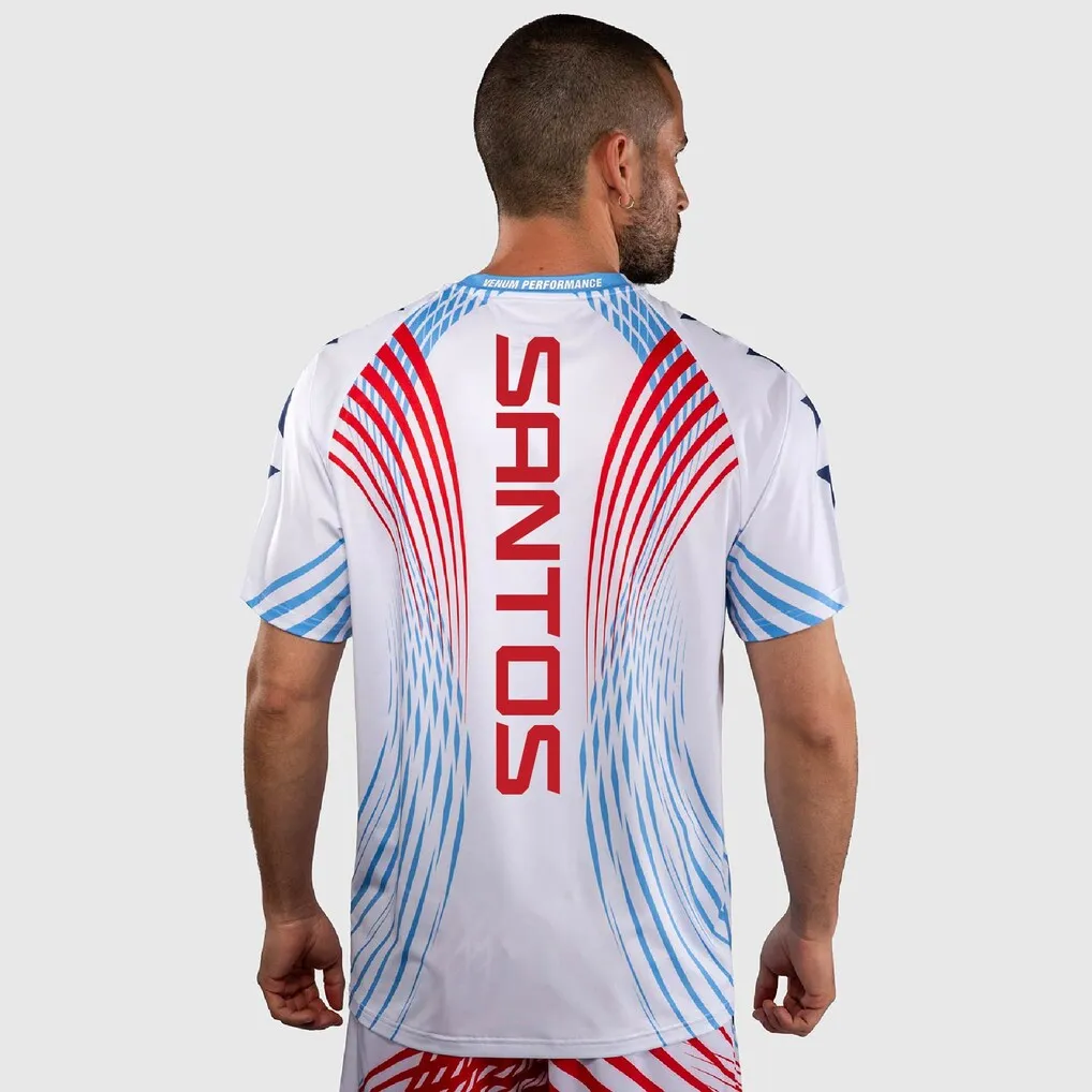 Nueva Camiseta Deportiva Transpirable de Secado Rápido Santos Oversized para Verano, Estilo Urbano, Combinable en Familia, Freedom 250 Fight Night Walkout Jersey