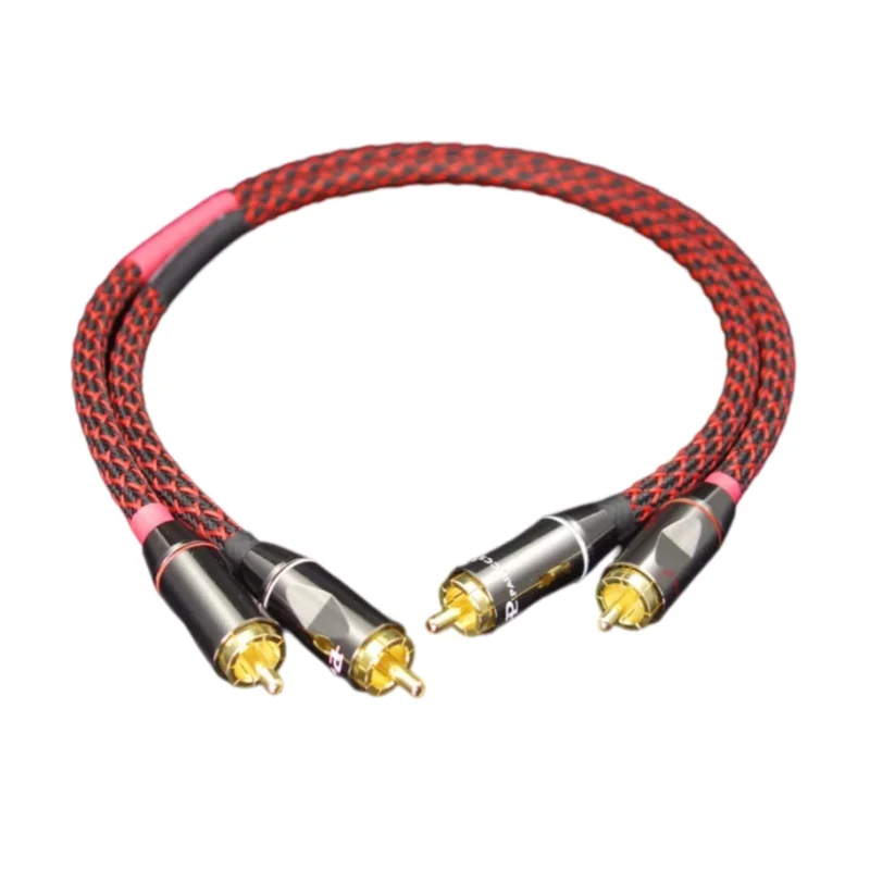 【137】Fever audio line 4N 4 core oxygen-free copper Japan Jianaimei double lotus RCA audio signal line