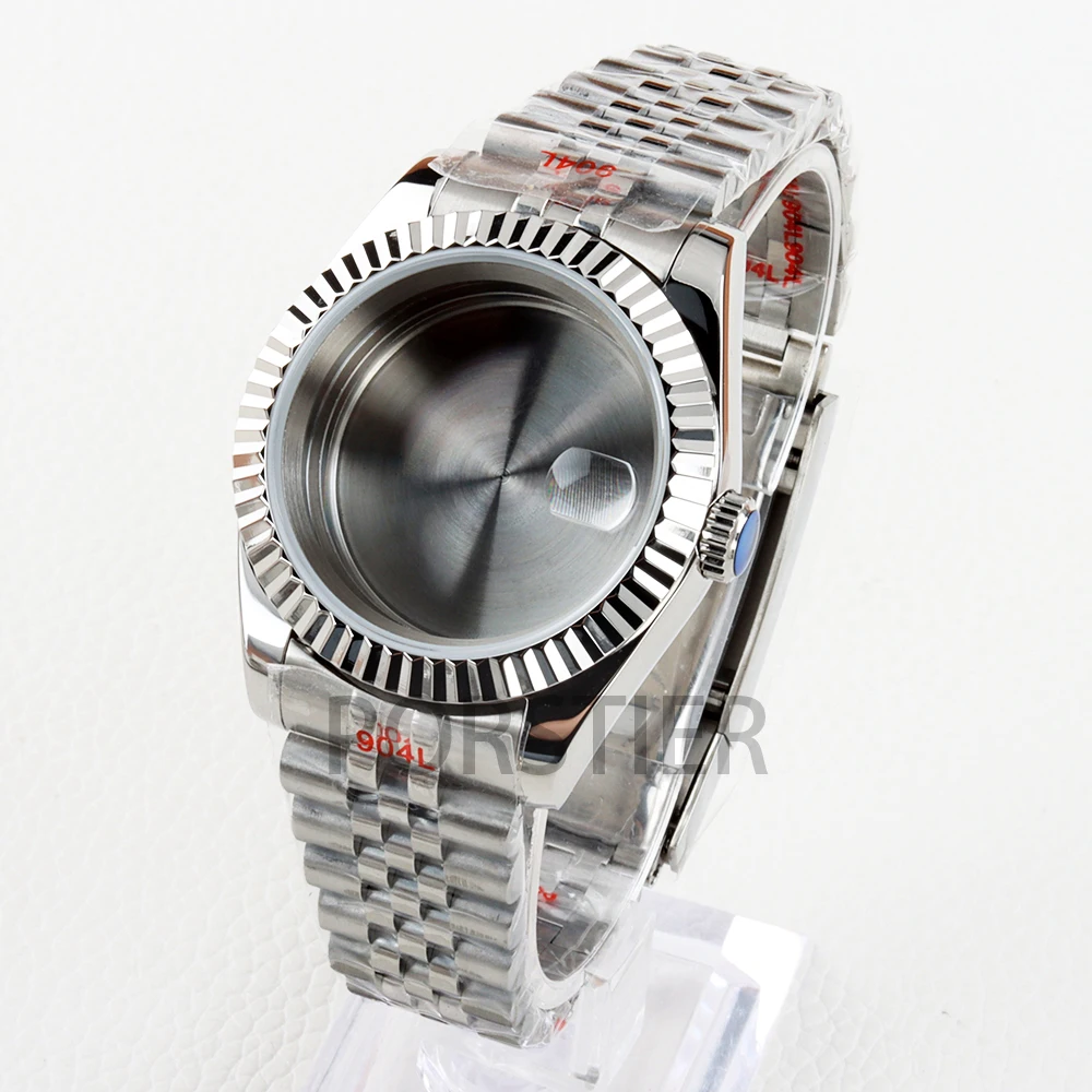 

36mm/39mm NH35 Case Stainless steel Sapphire Glass 100m Waterproof for NH35 NH36 movement 28.5mm Dial 20mm Strap Watch Parts
