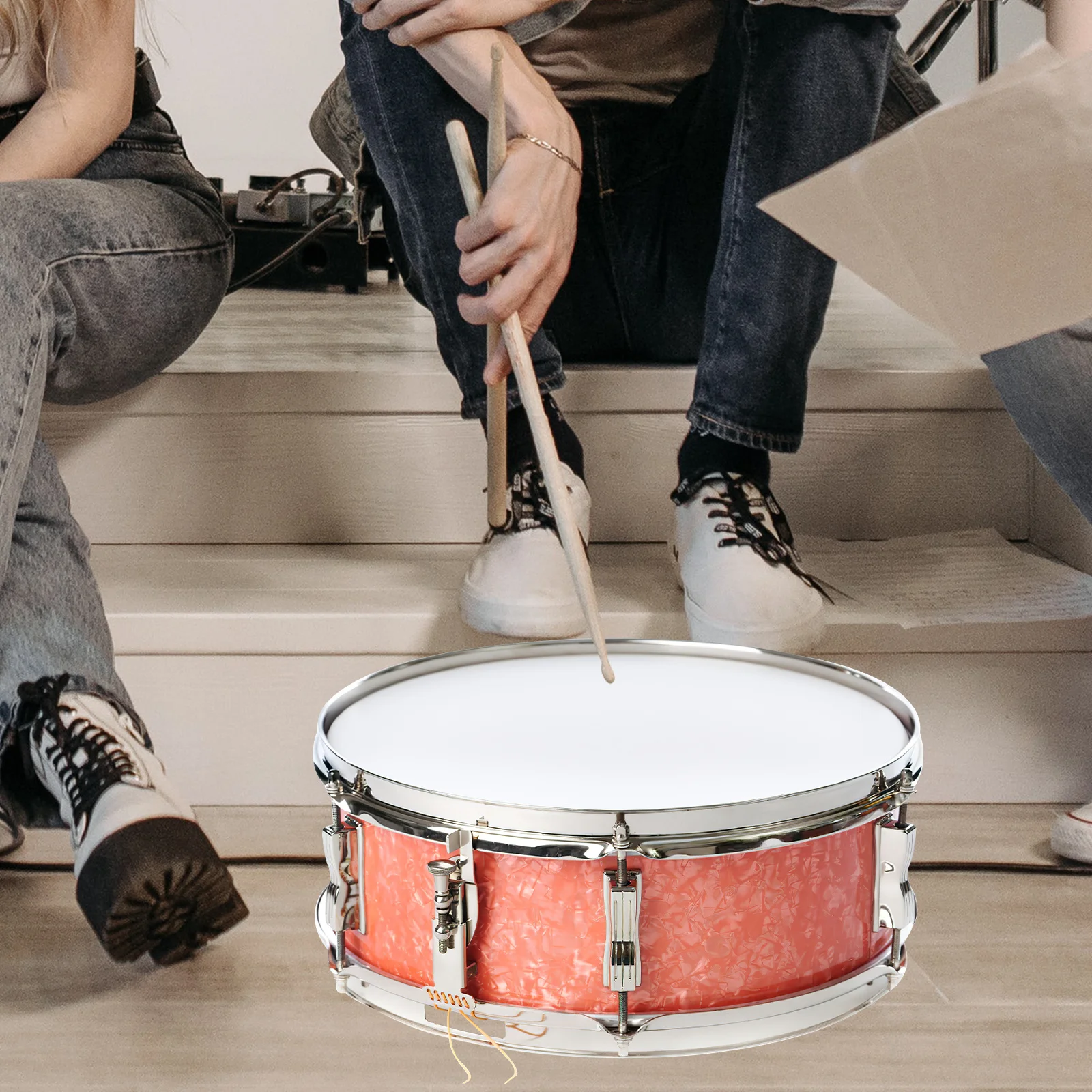 

Snare Drum Hoop Steel Die-Cast Side Ring For Clear Sound Durable Replacement Military Band Accessory Percussion Instrument Parts