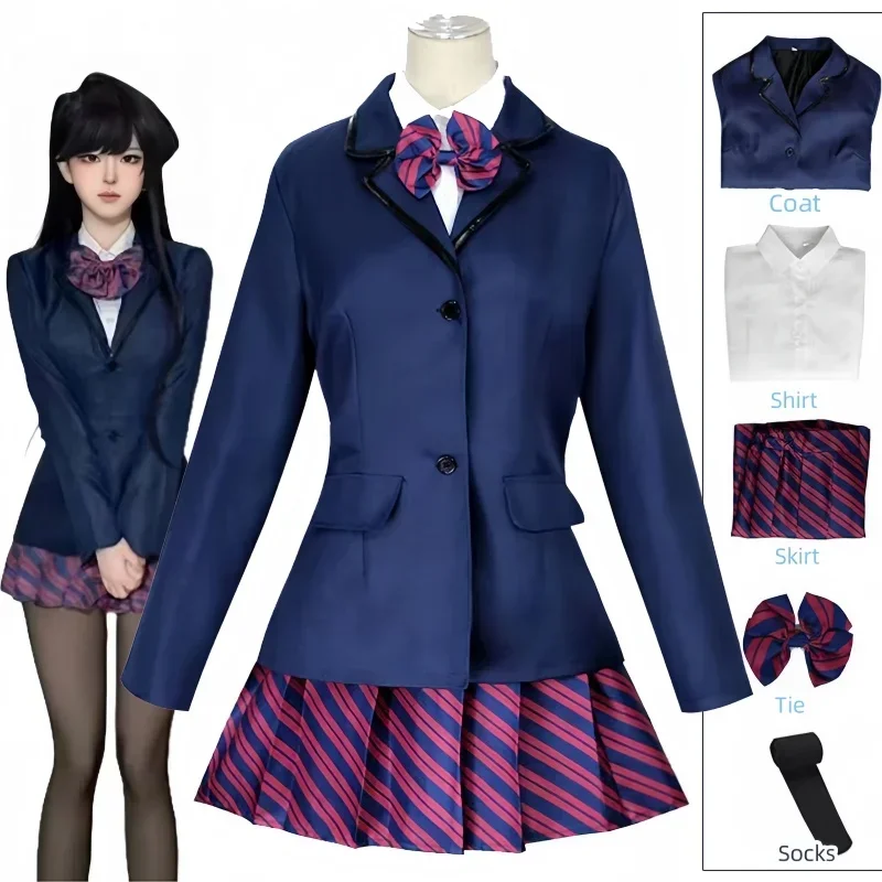 Anime Komi Can't Communicate Cosplay Shouko Komi Najimi Osana Cosplay Costume High School Sailor Navy Uniform