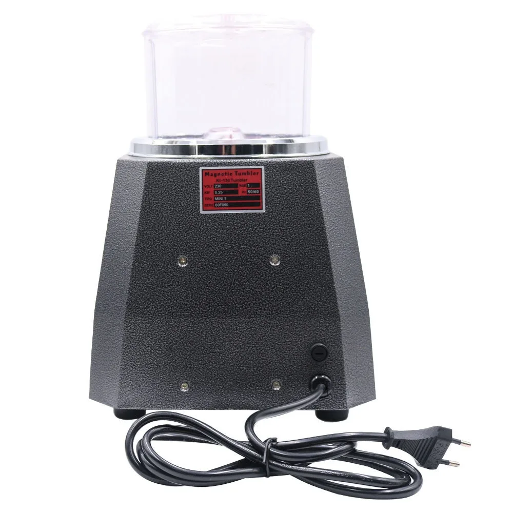 KT-130 Magnetic Polisher, Small Size Forward Reverse Polishing Machine for Jewelry Craft Metal Parts Surface Finishing