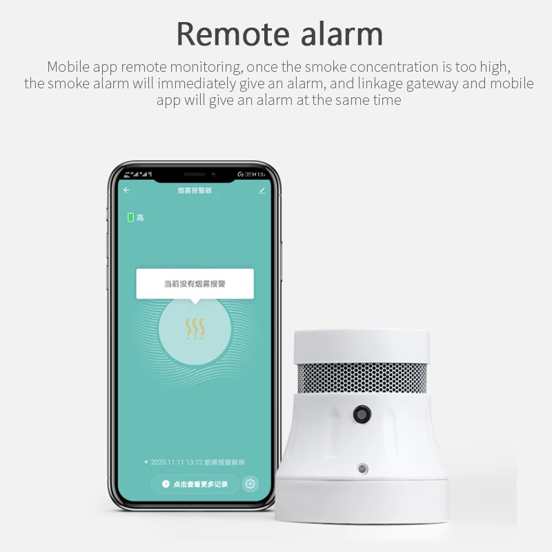 CORUI Tuya Wifi/Zigbee Rilevatore di fumo intelligente Sistema di allarme di sicurezza Smart Life/tuya App Allarme di fumo Protezione antincendio