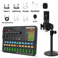 V10XPro Sound Card Studio Mixer Singing Noise Reduction Microphone Voice BM800 Live Broadcast Phone Computer Record V10X Pro USB