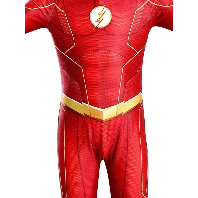 Kids Anime The Flash Man Cosplay Jumpsuit Adult New Year Superhero Carnival Party Fancy Dress with Mask Sets