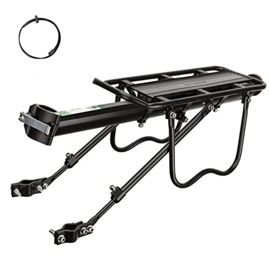 

Rear Bike Rack Bike Cargo Rack Adjustable Bicycle Luggage Carrier Rack Rear Quick Release Mountain Bike Pannier Rack with Elast